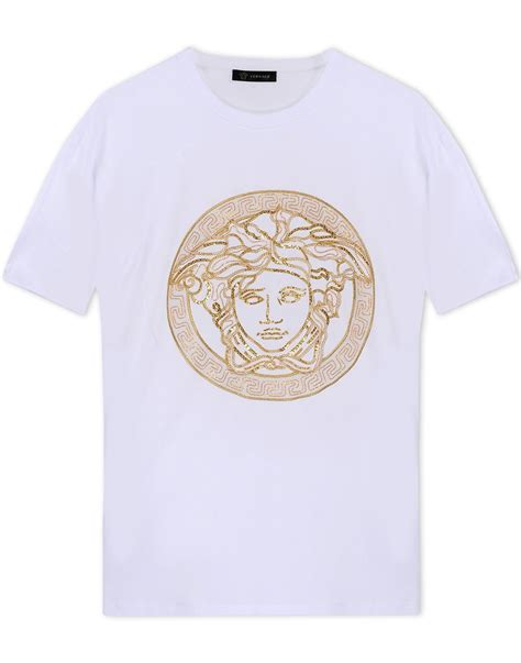 versace short sleeve shirt white|plain white Versace shirt.